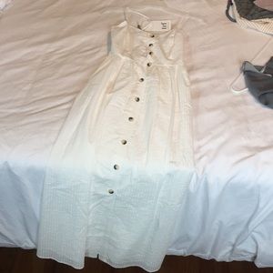 White midi dress